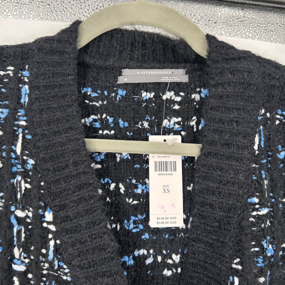 NWT Anthropologie Tweed Fringe Cardigan XS - Picture 9 of 10